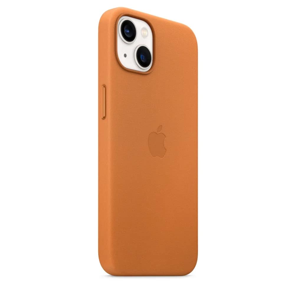 Кожаный чехол Apple MagSafe для iPhone 13 Golden Ocher, Orange — фото 2