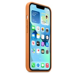 Кожаный чехол Apple MagSafe для iPhone 13 Golden Ocher, Orange — фото 3
