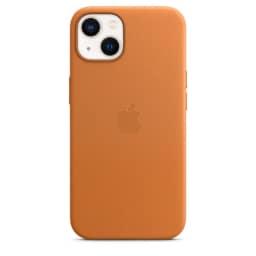 Кожаный чехол Apple MagSafe для iPhone 13 Golden Ocher, Orange — фото 4