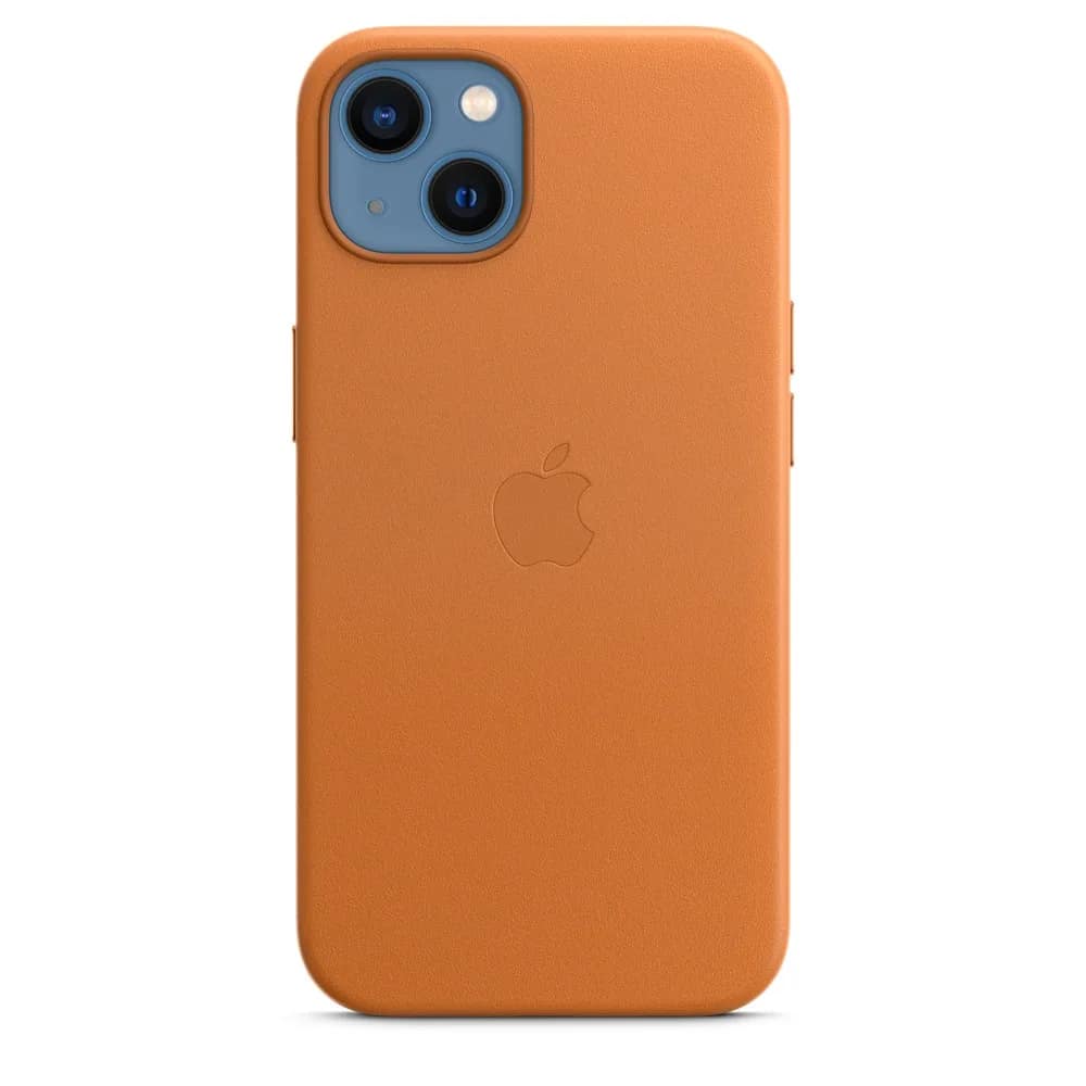 Кожаный чехол Apple MagSafe для iPhone 13 Golden Ocher, Orange — фото 6