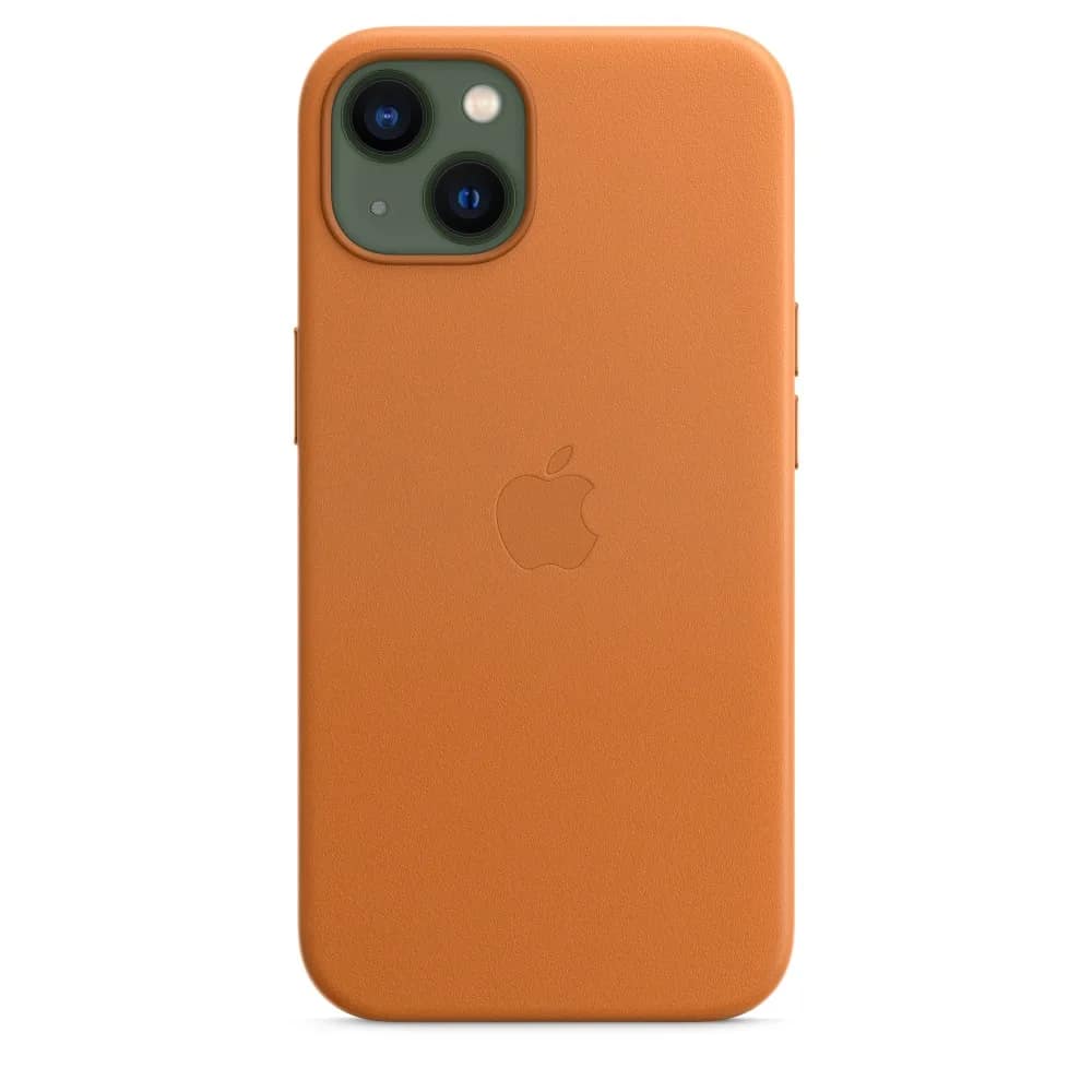Кожаный чехол Apple MagSafe для iPhone 13 Golden Ocher, Orange — фото 7