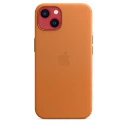Кожаный чехол Apple MagSafe для iPhone 13 Golden Ocher, Orange — фото 8