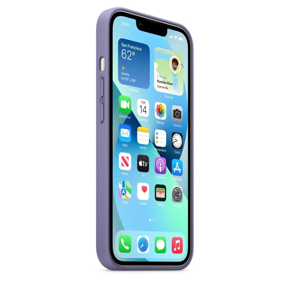 Кожаный чехол Apple MagSafe для iPhone 13 Сиреневая глициния, Purple — фото 2