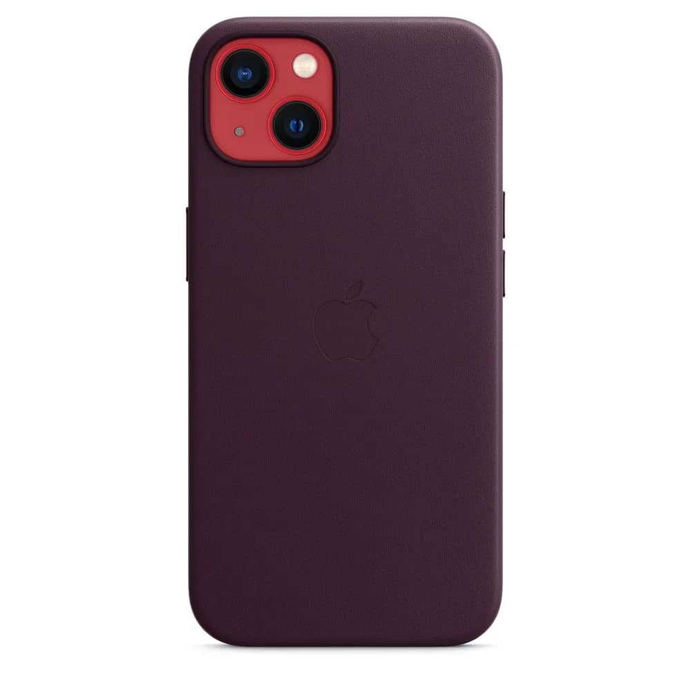 Кожаный чехол Apple MagSafe для iPhone 13 Dark Cherry, Violet — фото 4