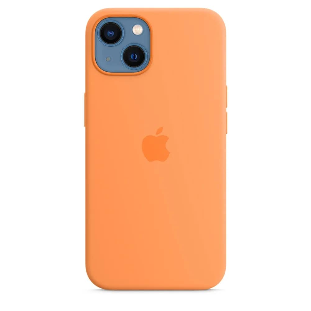 Силиконовый чехол Apple MagSafe для iPhone 13 Весенняя мимоза, Orange — фото 5