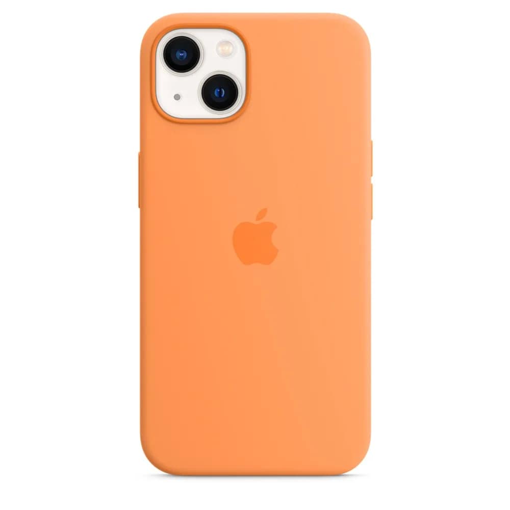 Силиконовый чехол Apple MagSafe для iPhone 13 Весенняя мимоза, Orange — фото 7