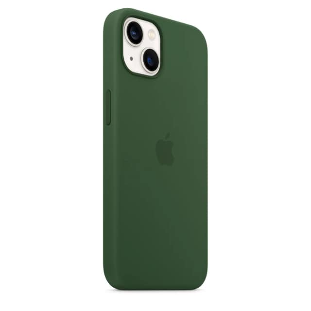 Силиконовый чехол Apple MagSafe для iPhone 13 Зелёный клевер, Green