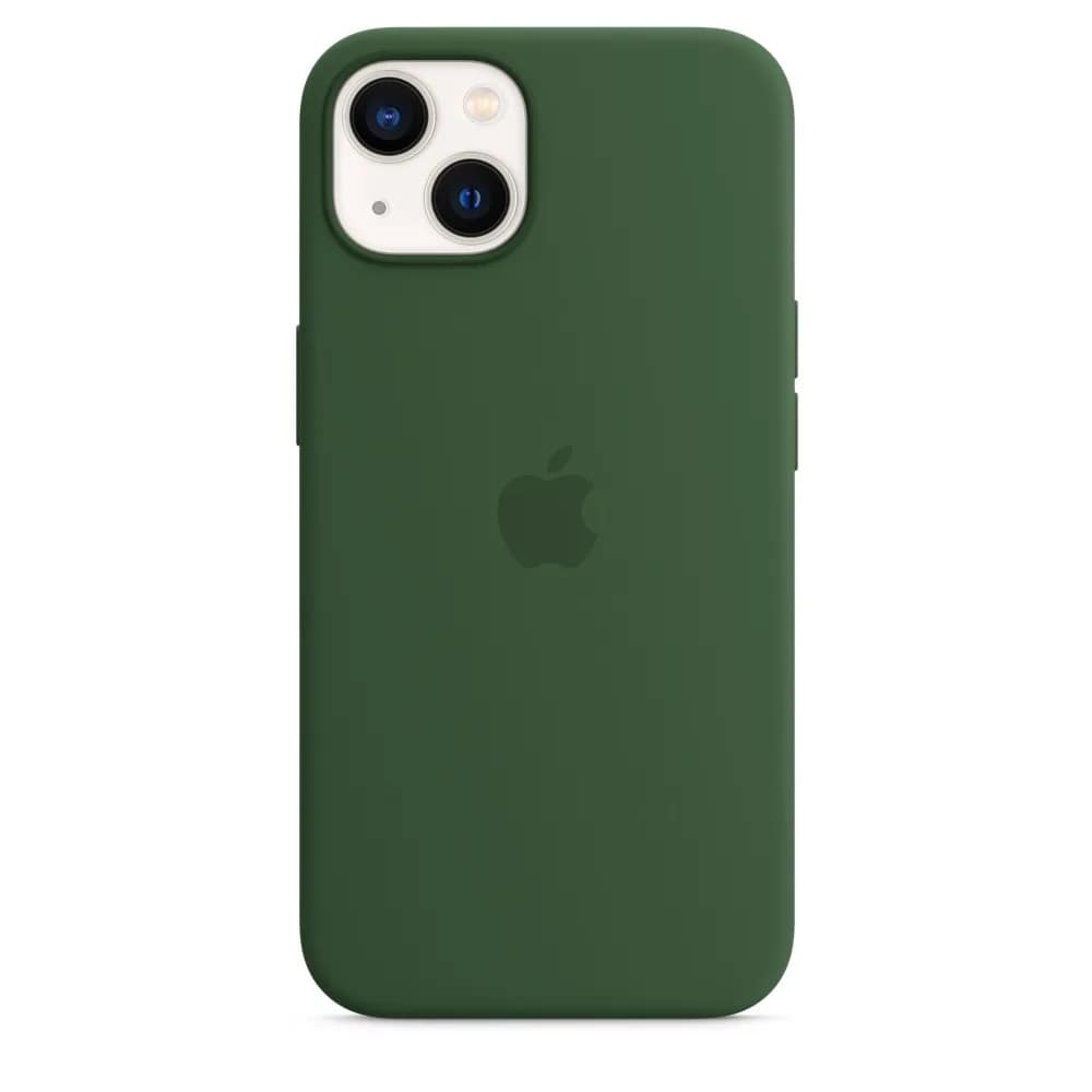 Силиконовый чехол Apple MagSafe для iPhone 13 Зелёный клевер, Green — фото 7