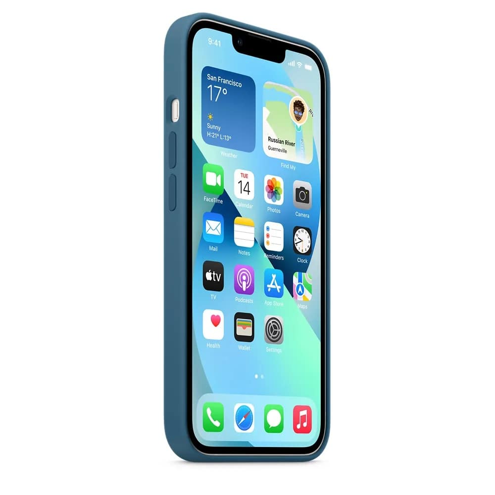 Силиконовый чехол Apple MagSafe для iPhone 13 Полярная лазурь, Blue — фото 2