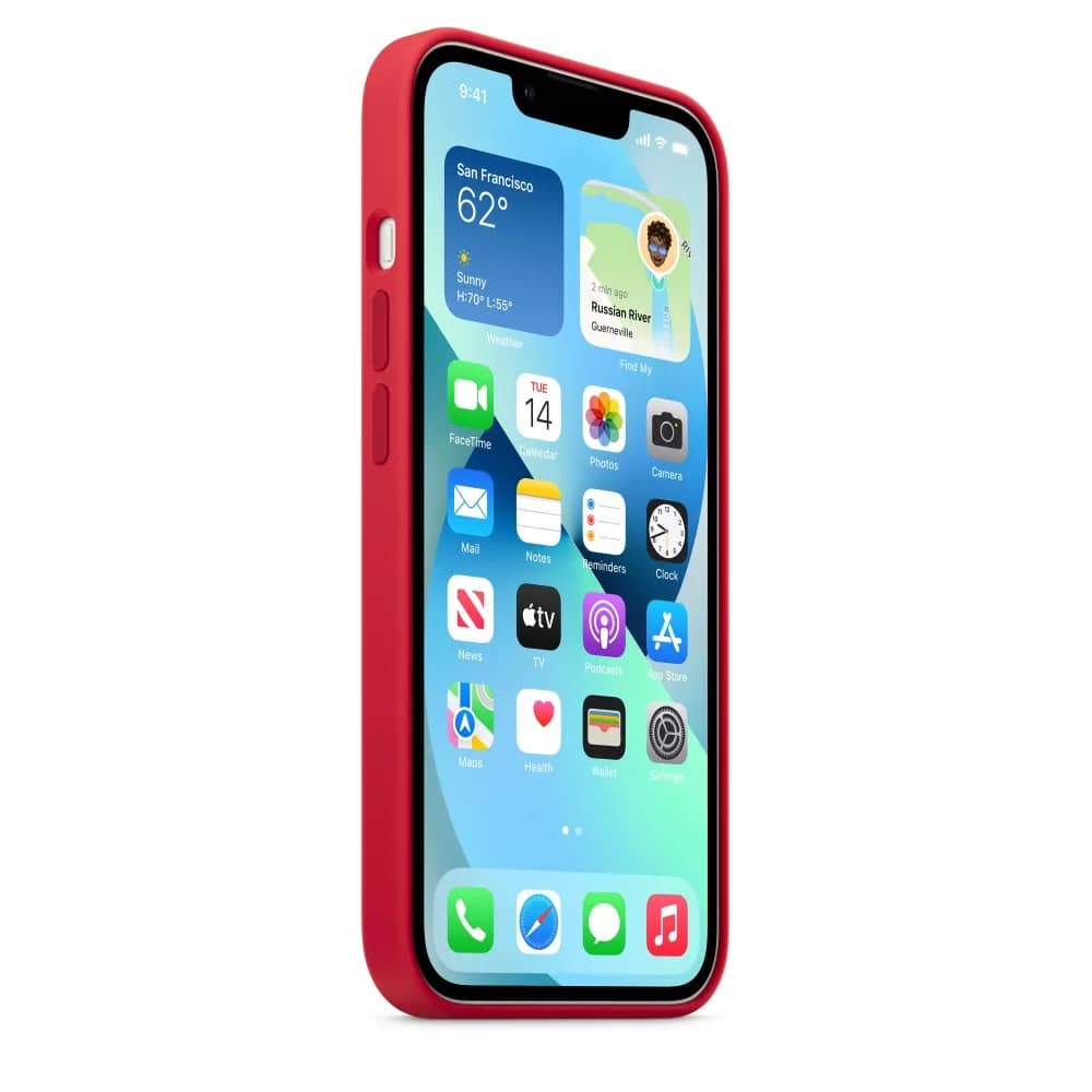 Силиконовый чехол Apple MagSafe для iPhone 13, Red — фото 8