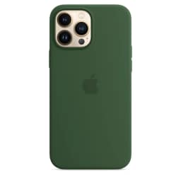 Силиконовый чехол Apple MagSafe для iPhone 13 Pro Max Зелёный клевер, Midnight Green — фото 3