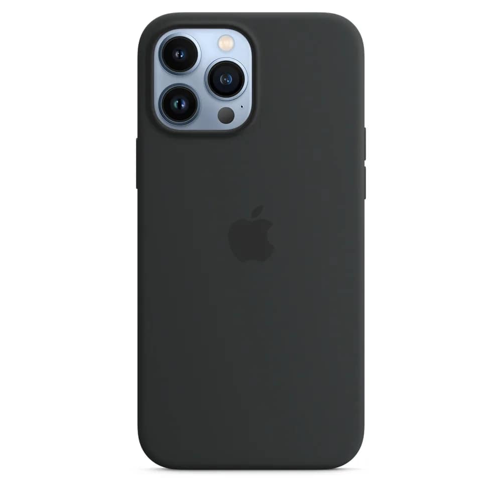 Силиконовый чехол Apple MagSafe для iPhone 13 Pro Max Тёмная ночь, Black — фото 3