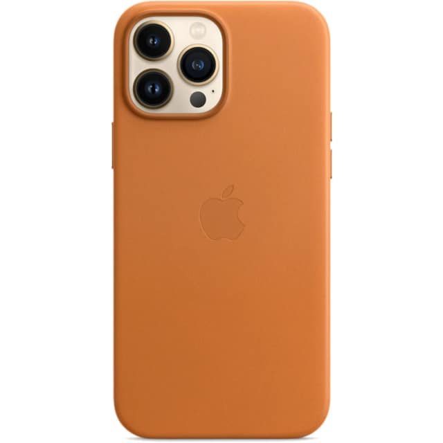 Кожаный чехол Apple MagSafe для iPhone 13 Pro Max Golden Ocher, Orange