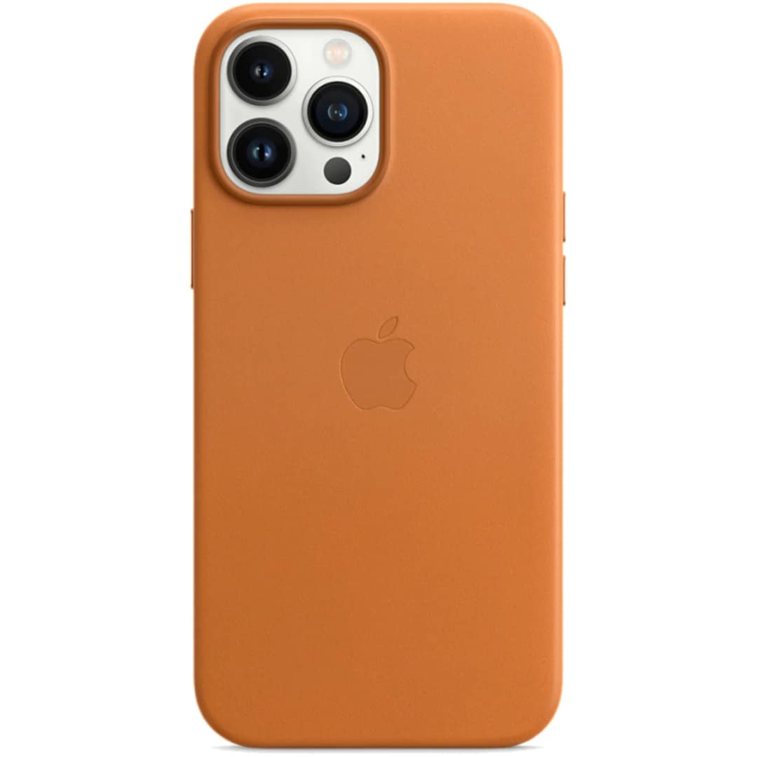 Кожаный чехол Apple MagSafe для iPhone 13 Pro Max Golden Ocher, Orange — фото 3