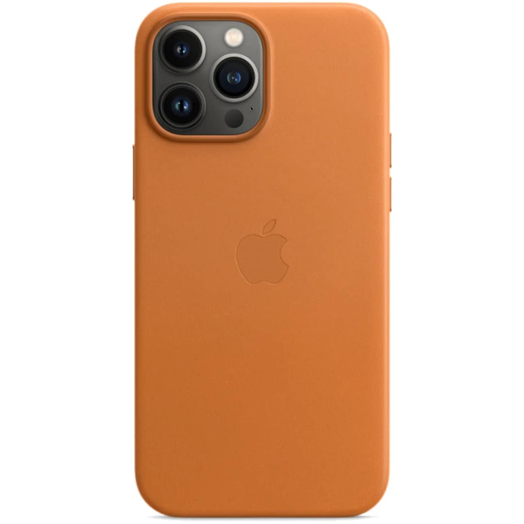 Кожаный чехол Apple MagSafe для iPhone 13 Pro Max Golden Ocher, Orange — фото 4