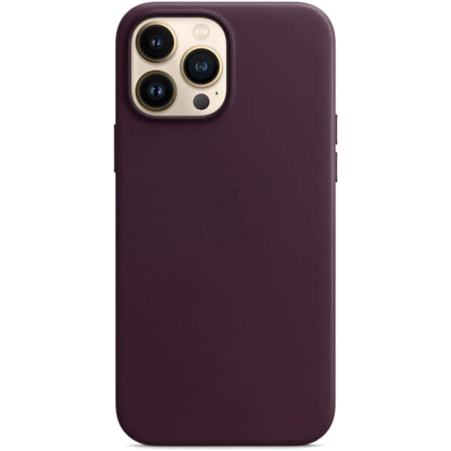 Кожаный чехол Apple MagSafe для iPhone 13 Pro Max Тёмная вишня, Violet