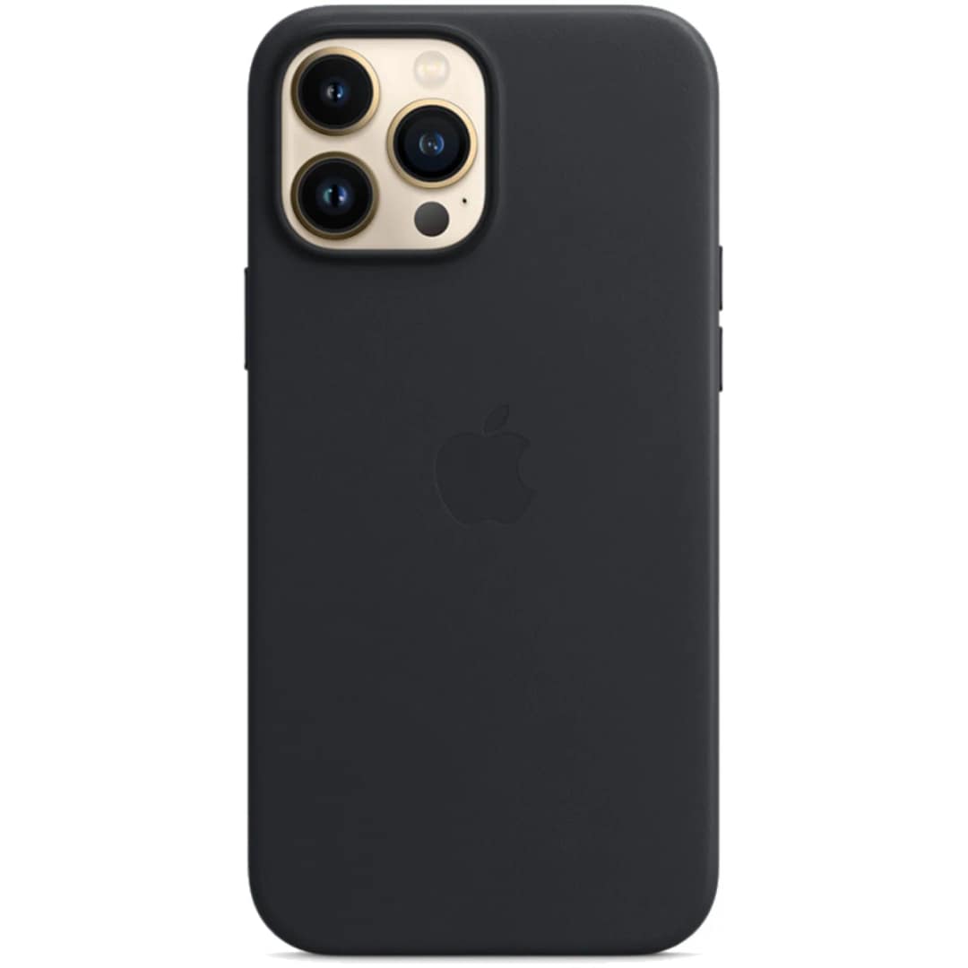 Кожаный чехол Apple MagSafe для iPhone 13 Pro Max Тёмная ночь, Black — фото 3