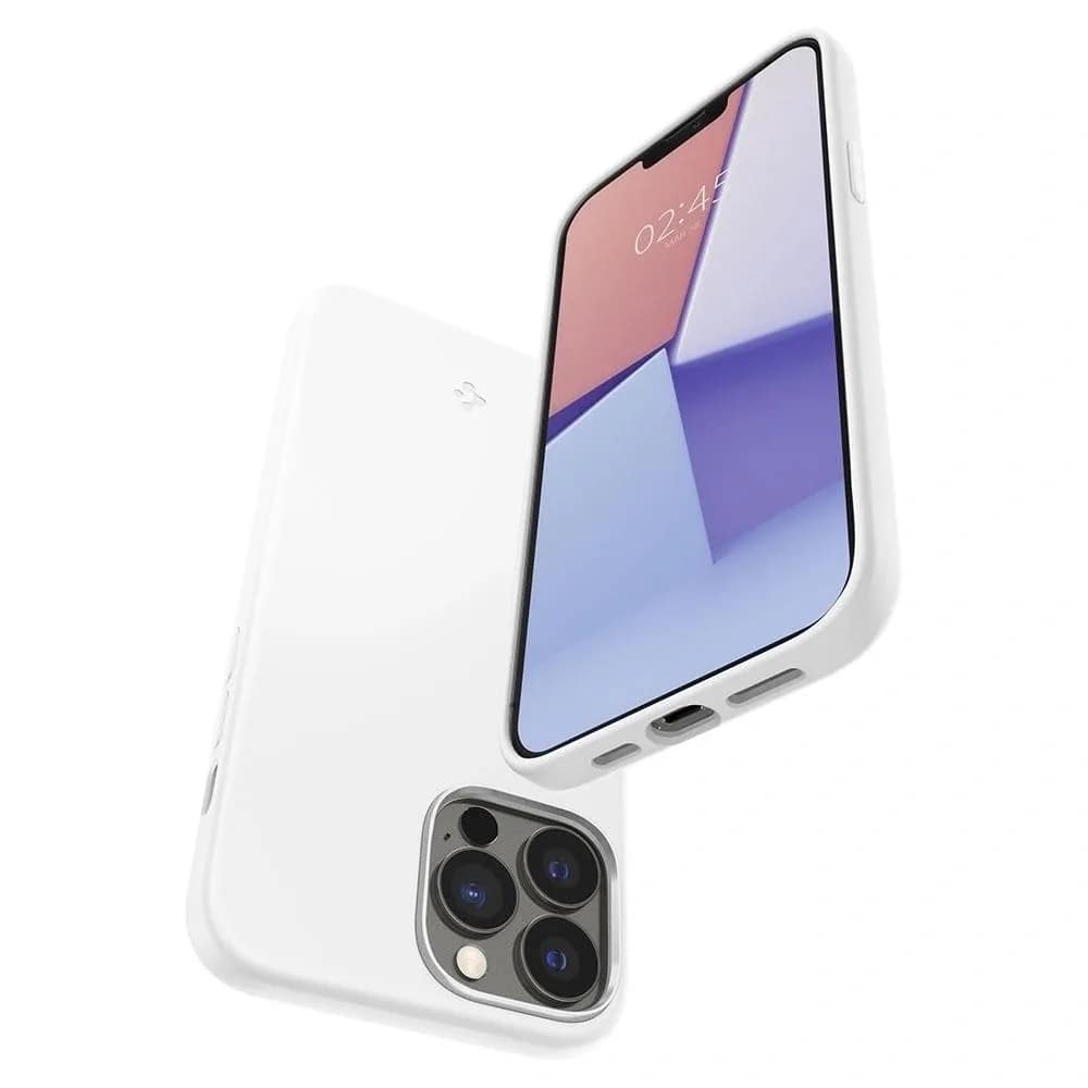 Чехол Spigen Silicone Fit для iPhone 13 Pro Max, White — фото 8