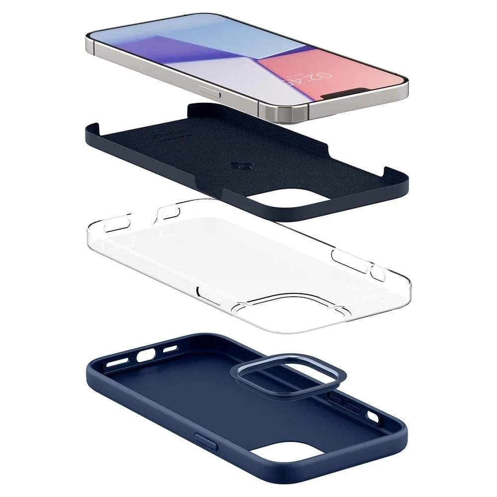 Чехол Spigen Silicone Fit для iPhone 13 Pro, Blue — фото 7