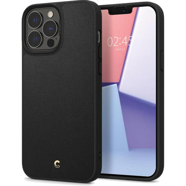 Чехол Spigen Cyrill Leather Brick для iPhone 13 Pro Max, Black