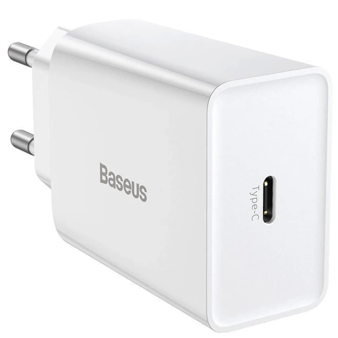 Сетевое зарядное устройство Baseus 20W USB-C CCFS-SN01, White — фото 2