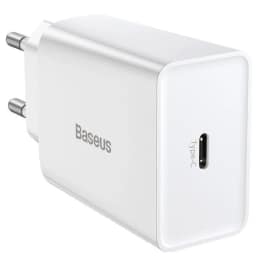 Сетевое зарядное устройство Baseus 20W USB-C CCFS-SN01, White — фото 2