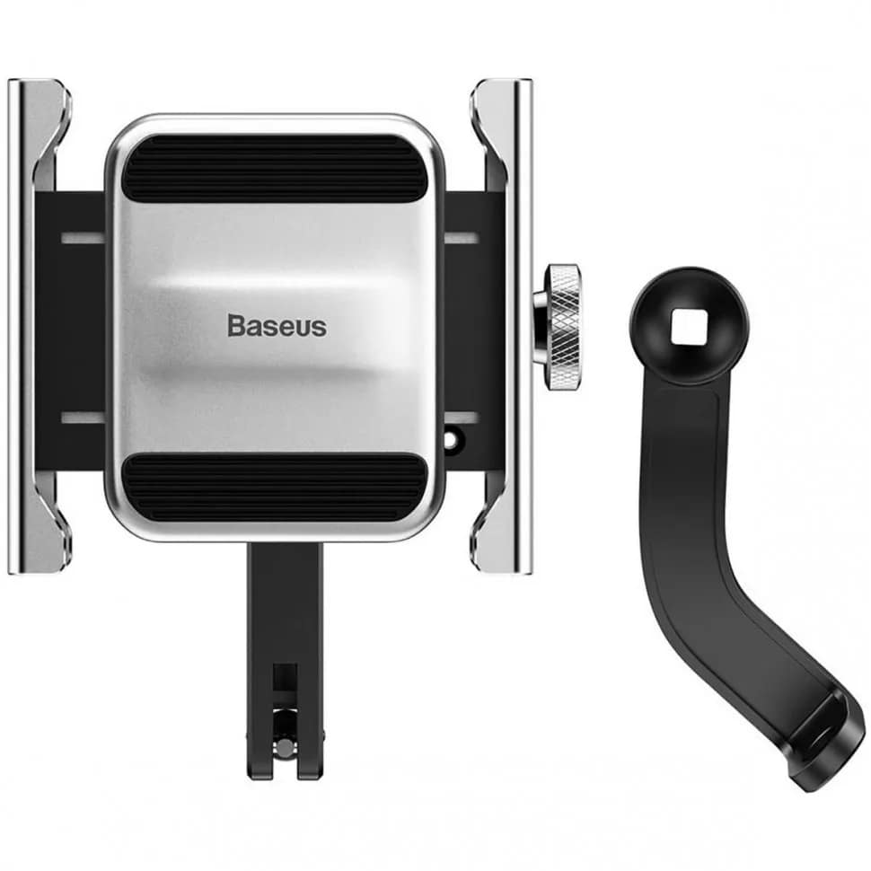 Держатель на руль Baseus Knight Motorcycle Holder CRJBZ-0S Silver Black, Black-White — фото 3