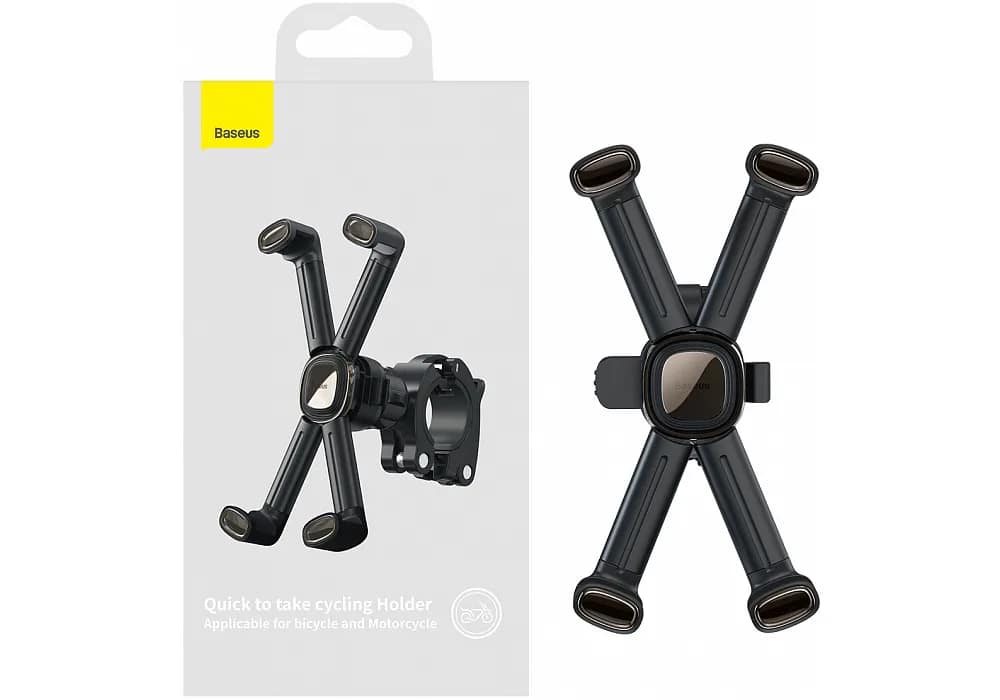 Держатель на руль Baseus Quick to take cycling Holder SUQX-01, Black — фото 3