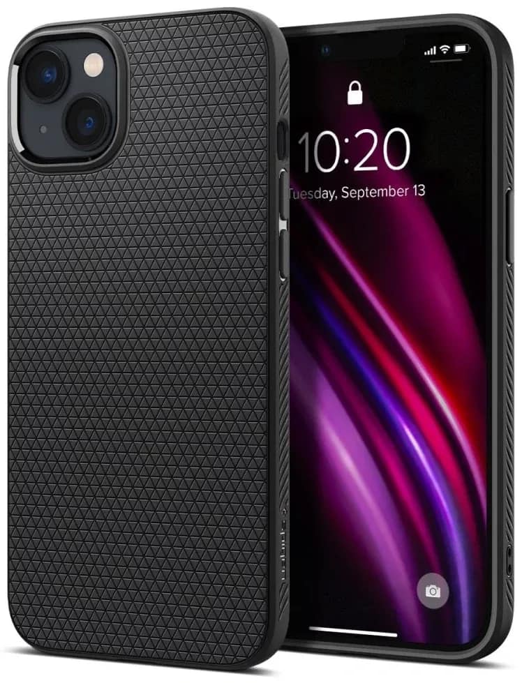 Чехол Spigen Liquid Air для iPhone 14 Matte, Black — фото 2