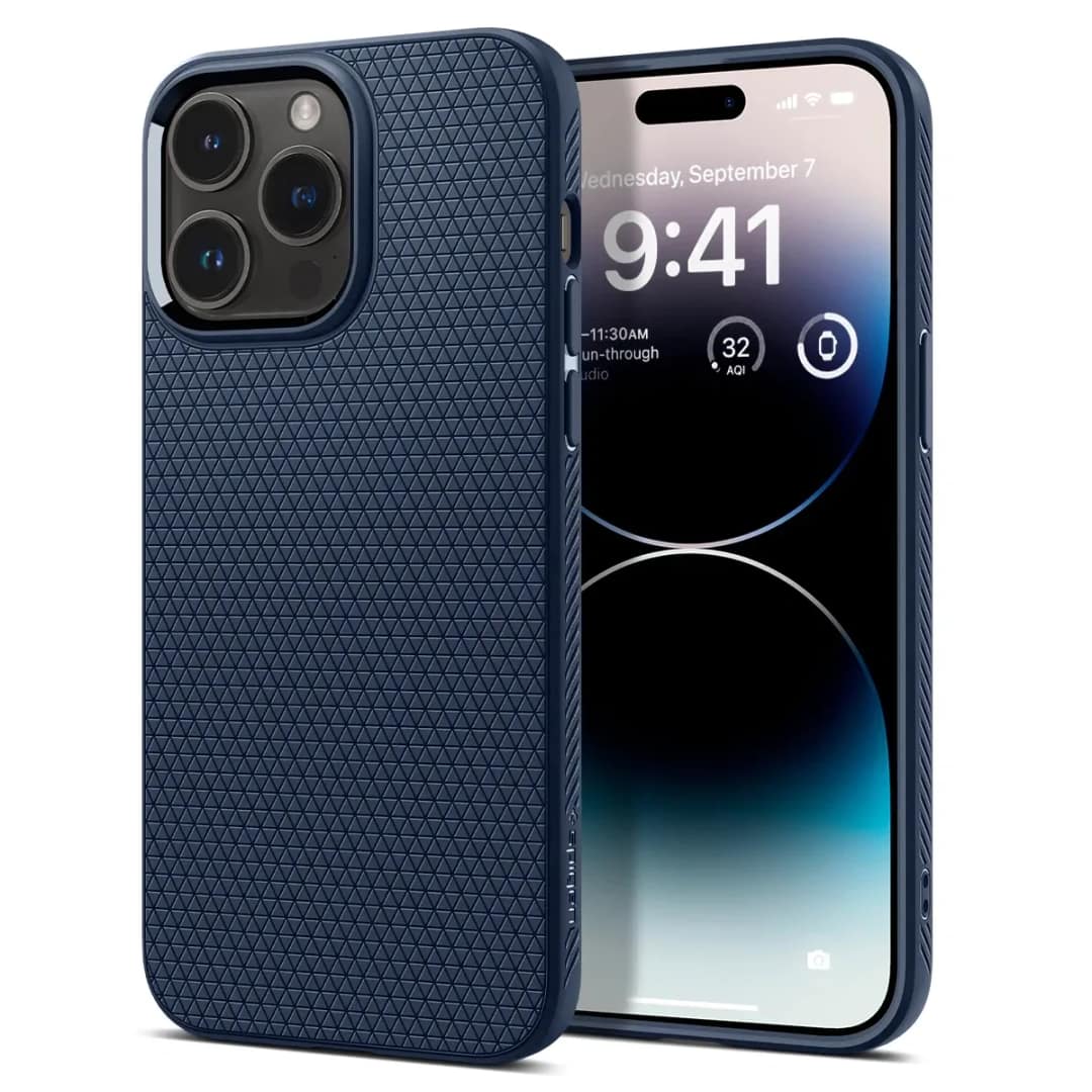 Чехол Spigen Liquid Air для iPhone 14 Pro Navy Blue, Midnight Blue — фото 5