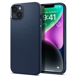 Чехол Spigen Liquid Air для iPhone 14 Plus Navy Blue, Midnight Blue — фото 9