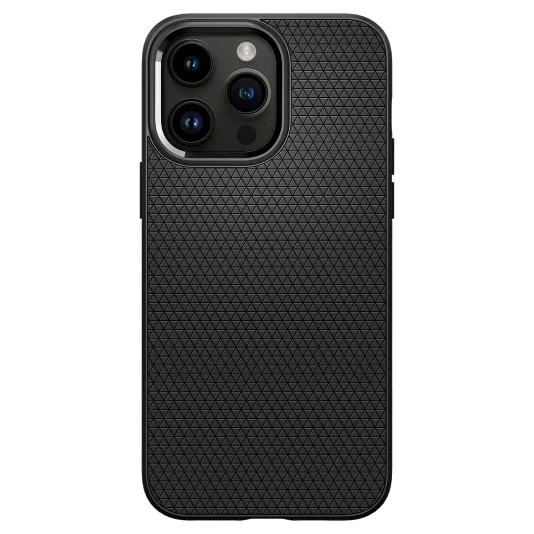 Чехол Spigen Liquid Air для iPhone 14 Pro Max Matte, Black — фото 10