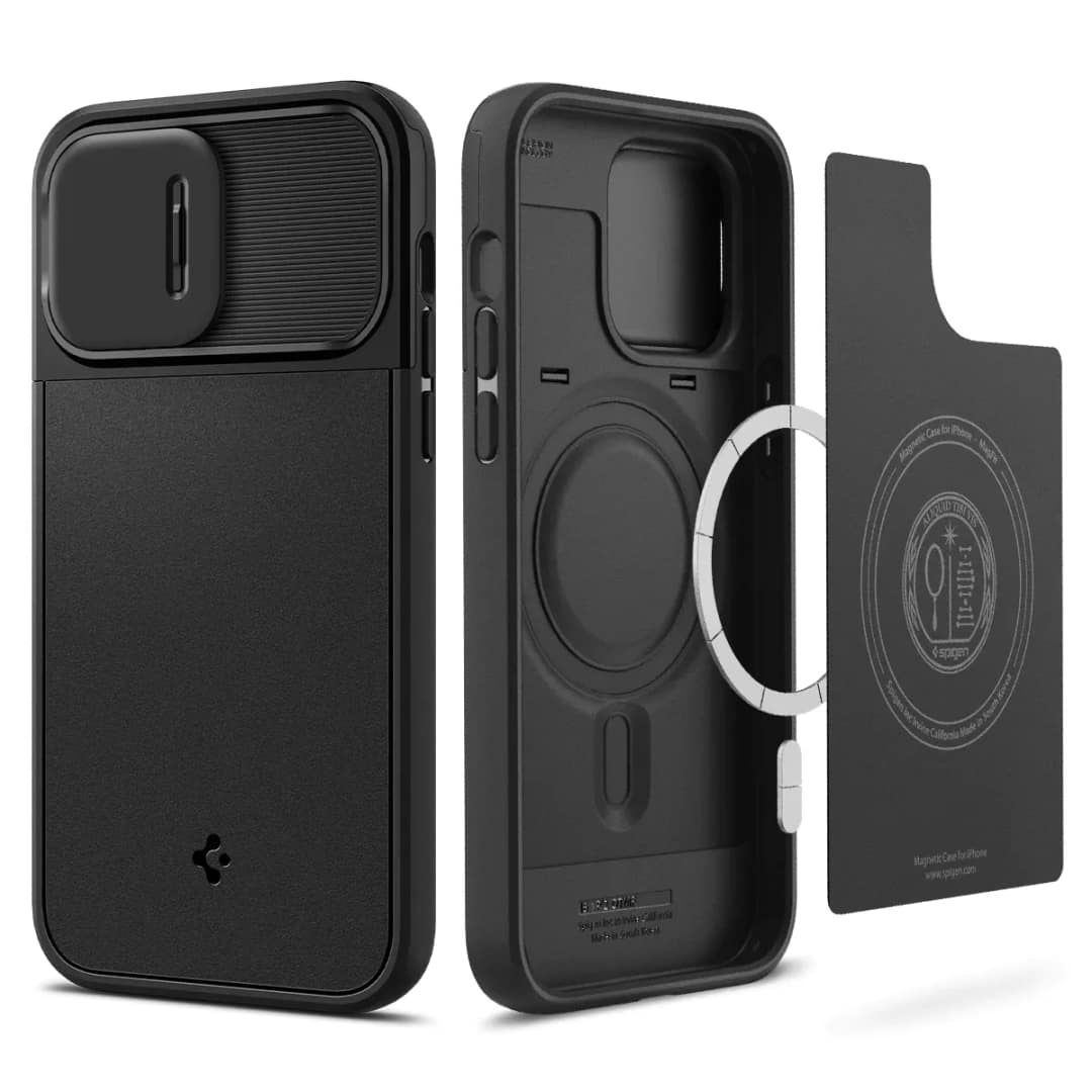 Чехол Spigen Optik Armor MagFit для iPhone 14 Pro, Black — фото 9