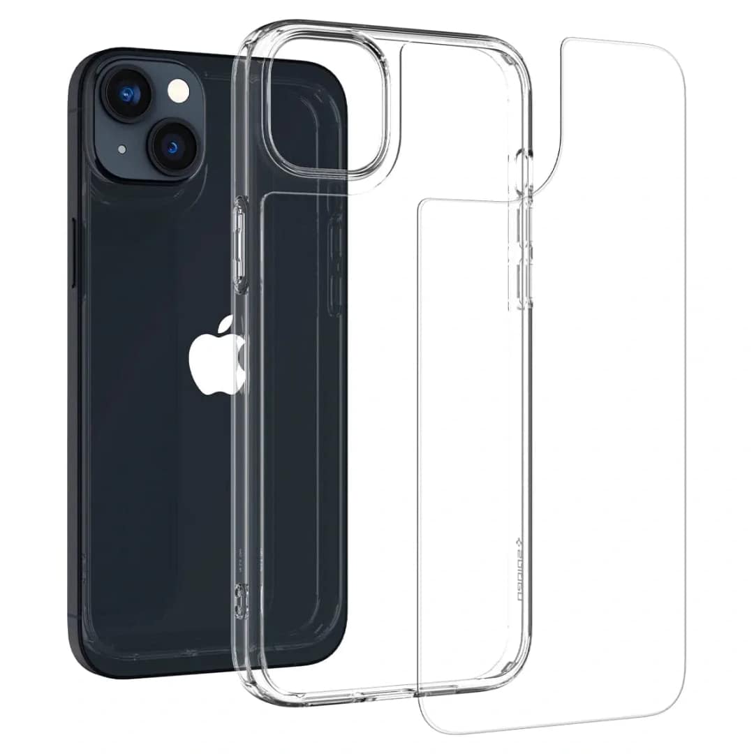 Чехол Spigen Quartz Hybrid для iPhone 14 Crystal Clear, Прозрачный — фото 8