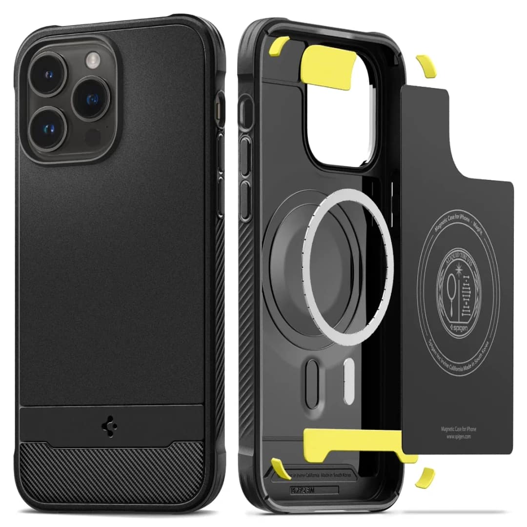 Чехол Spigen Rugged Armor MagFit для iPhone 14 Pro Max, Black — фото 10