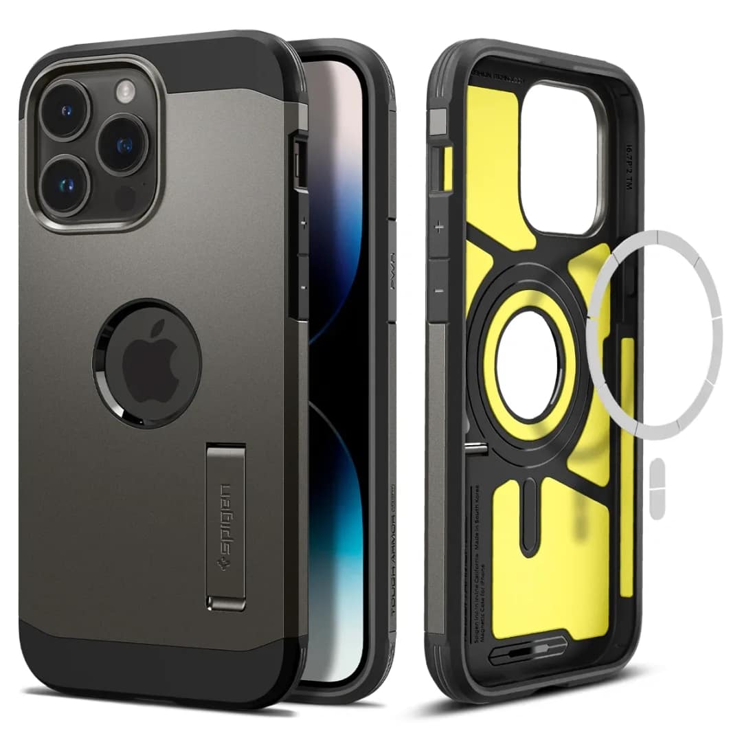 Чехол Spigen Tough Armor MagFit для iPhone 14 Pro Gunmetal, Graphite — фото 12