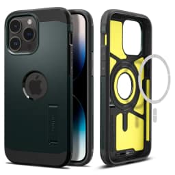 Чехол Spigen Tough Armor MagFit для iPhone 14 Pro Adyss Green, Pine Green — фото 9