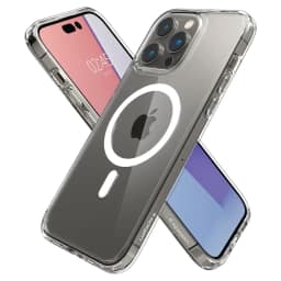 Чехол Spigen Ultra Hybrid MagFit для iPhone 14 Pro Max White, Прозрачный — фото 3