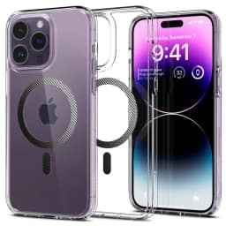 Чехол Spigen Ultra Hybrid MagFit для iPhone 14 Pro Max Carbon Fiber, Black — фото 1