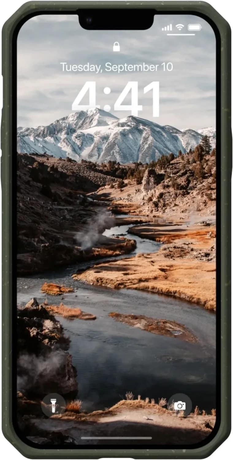 Чехол UAG Biodegradable Outback для iPhone 14, Olive — фото 5