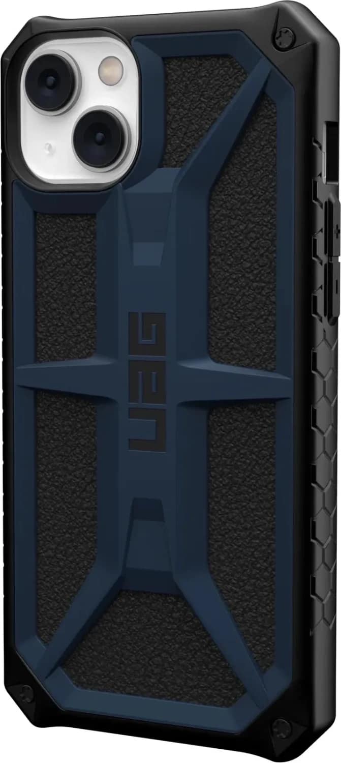Чехол UAG Monarch для iPhone 14 Mallard, Black-Blue — фото 4