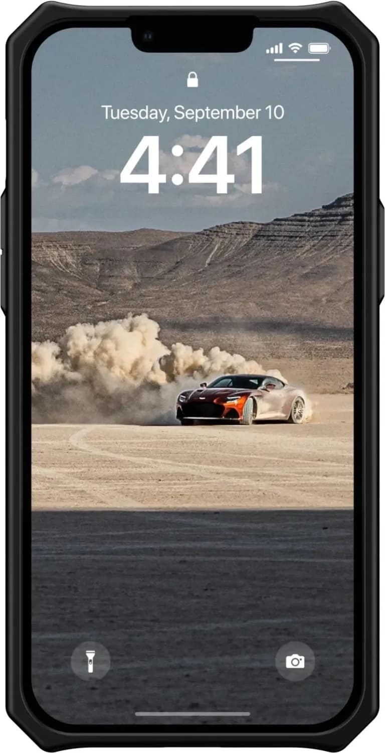 Чехол UAG Monarch для iPhone 14 Mallard, Black-Blue — фото 6