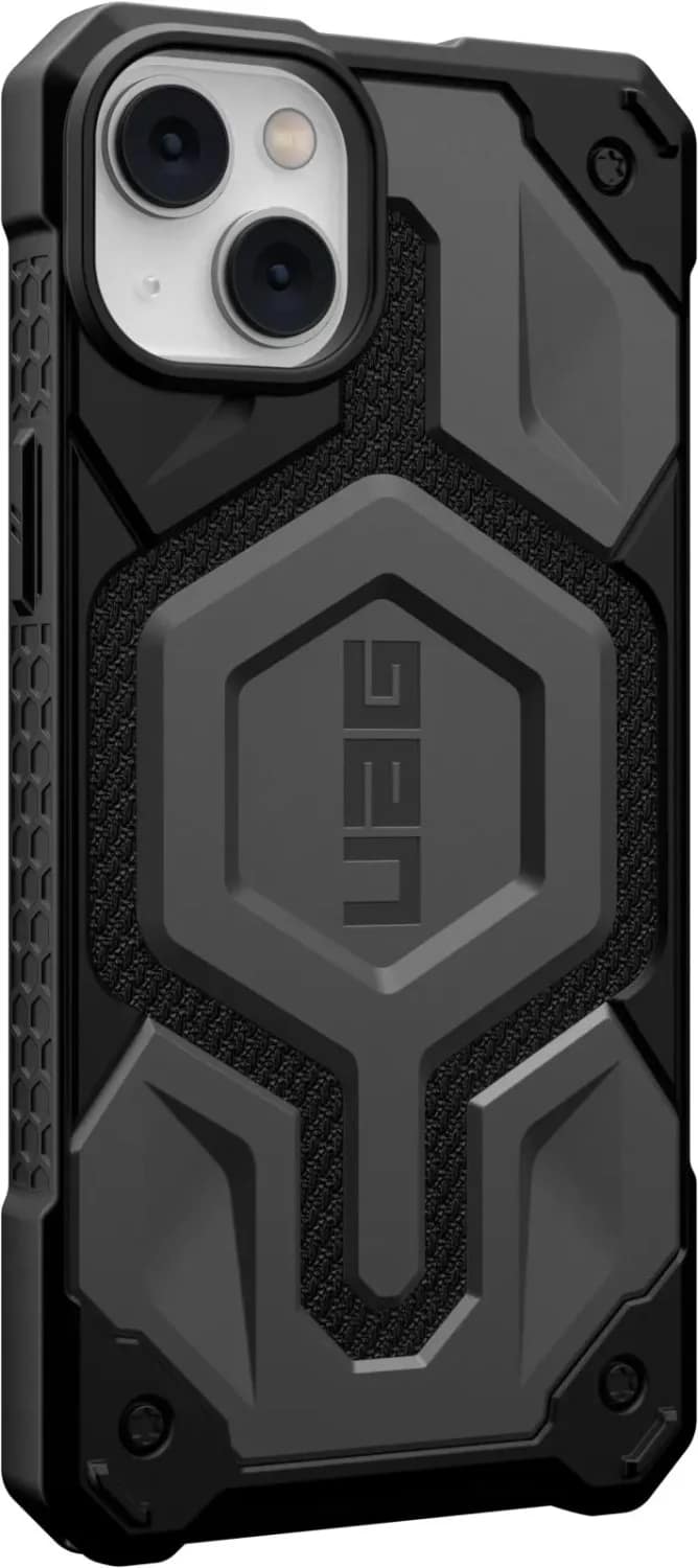 Чехол UAG Monarch Pro Kevlar For MagSafe для iPhone 14 Kevlar, Silver — фото 5