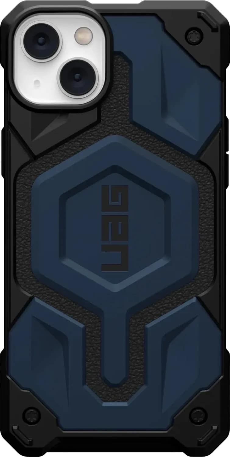 Чехол UAG Monarch Pro For MagSafe для iPhone 14 Mallard, Black-Blue — фото 3