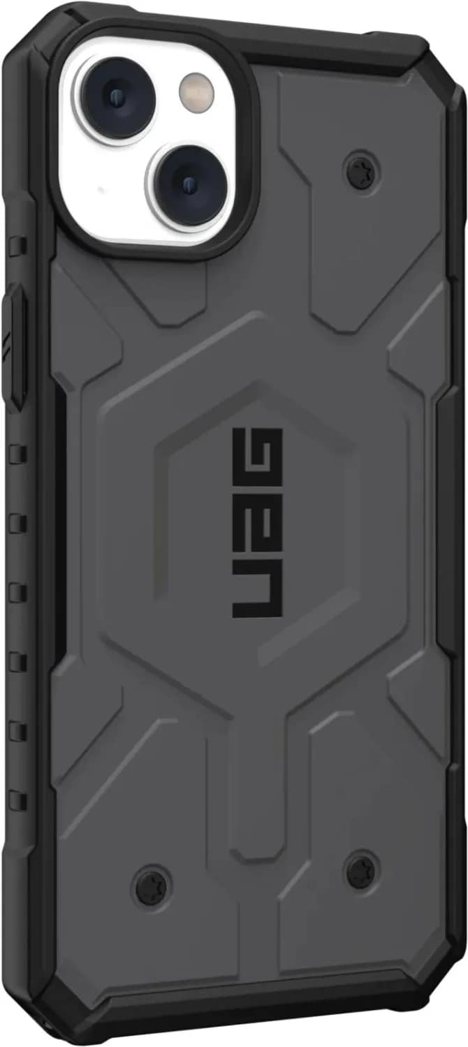 Чехол UAG Pathfinder For MagSafe для iPhone 14, Silver — фото 5