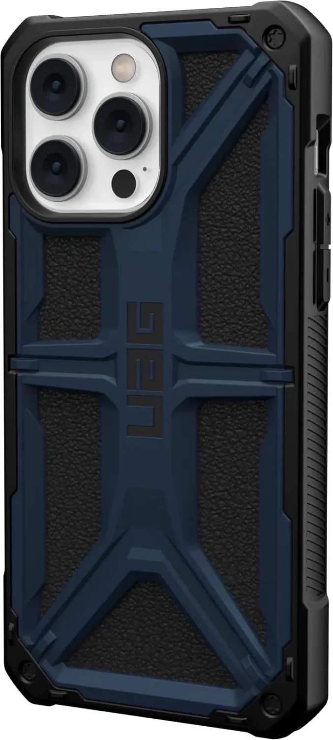 Чехол UAG Monarch для iPhone 14 Pro Mallard, Black-Blue — фото 7