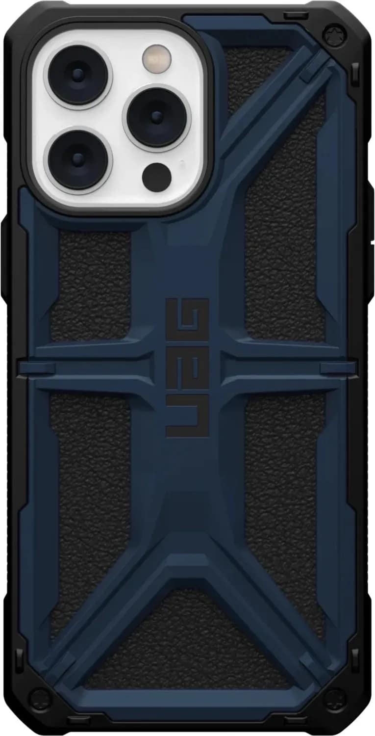 Чехол UAG Monarch для iPhone 14 Pro Mallard, Black-Blue — фото 8