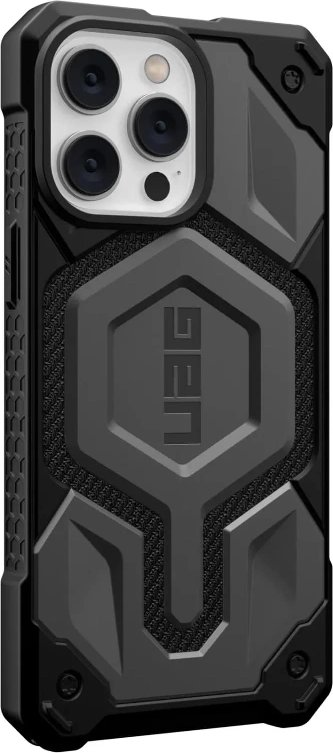 Чехол UAG Monarch Pro Kevlar For MagSafe для iPhone 14 Pro Kevlar, Silver — фото 5