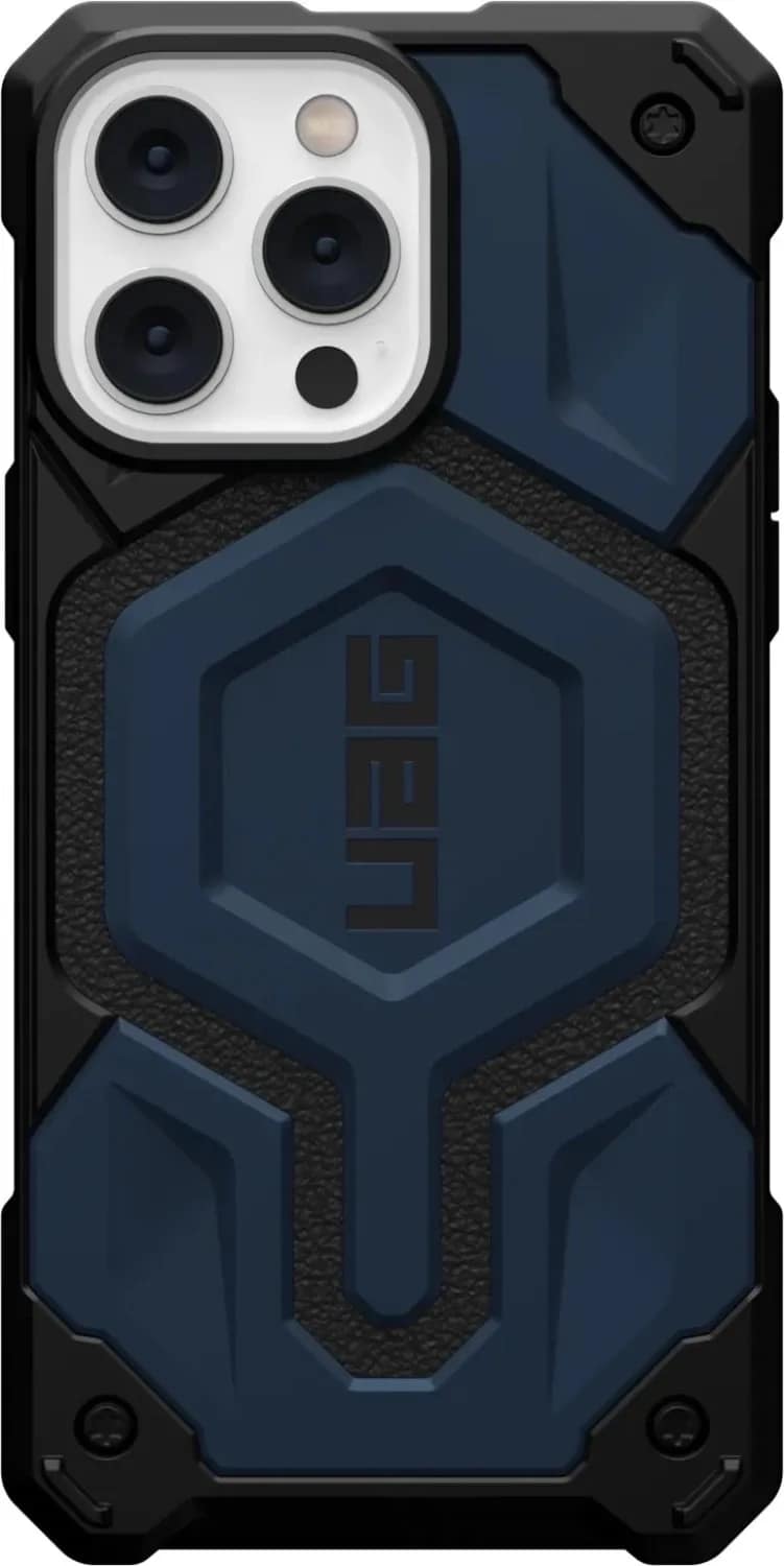 Чехол UAG Monarch Pro For MagSafe Series для iPhone 14 Pro Mallard, Black-Blue — фото 3