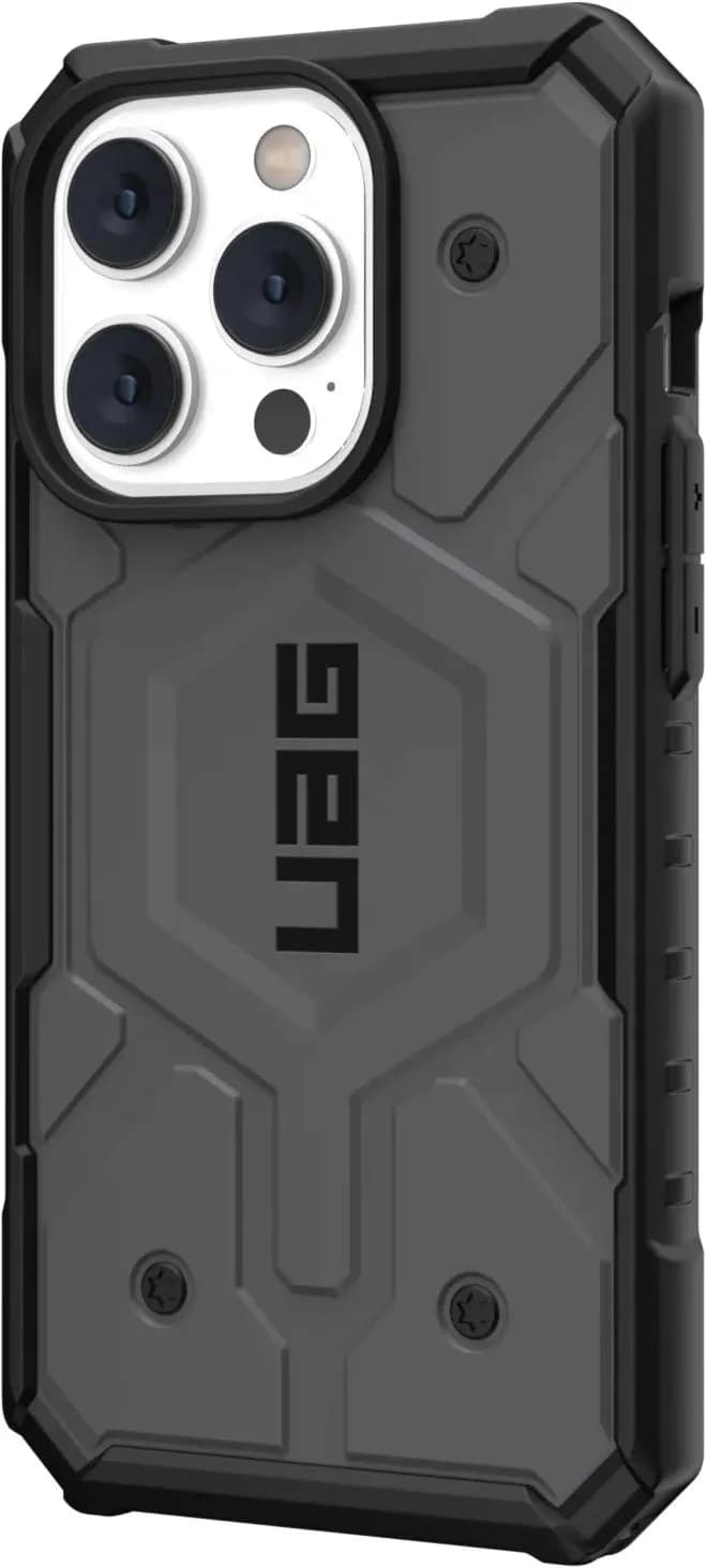 Чехол UAG Pathfinder For MagSafe для iPhone 14 Pro, Silver — фото 7